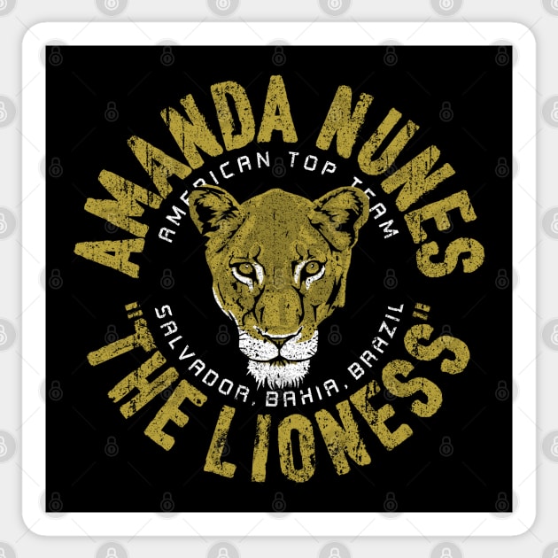 Amanda The Lioness Nunes Sticker by huckblade